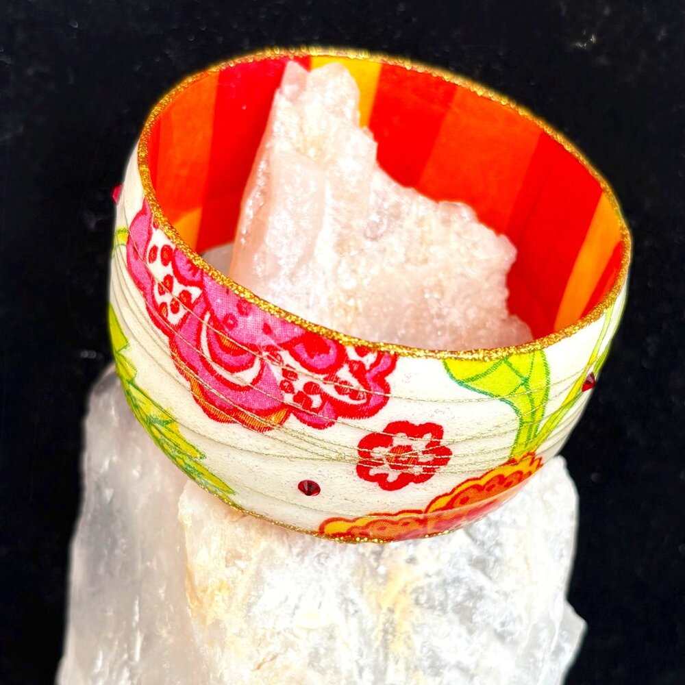 Iris Design Handmade Floral Bangle